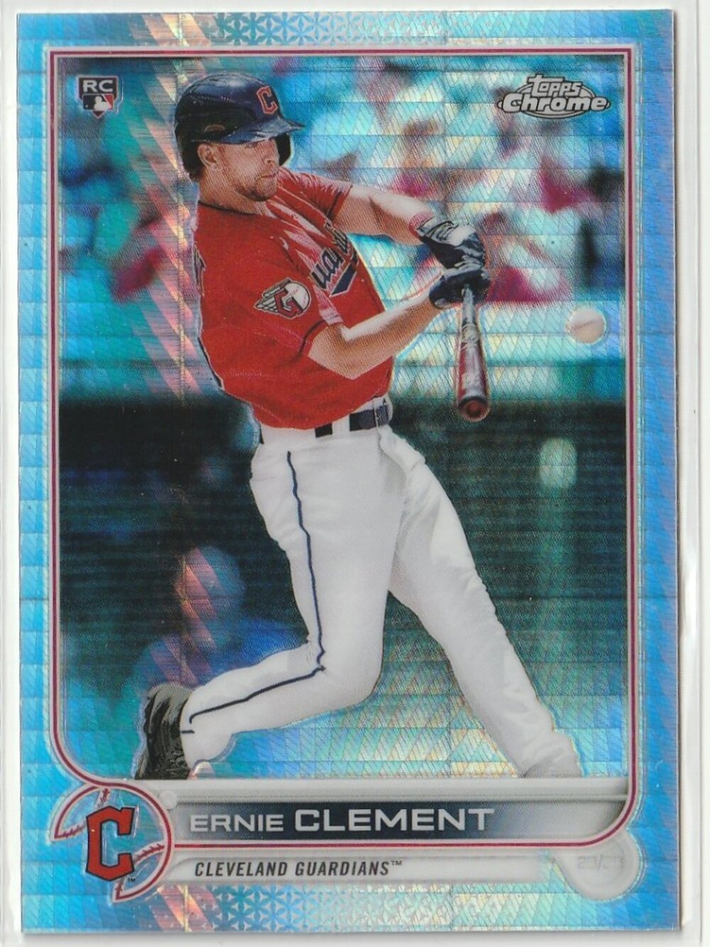2022 Ernie Clement Topps Chrome Rookies Prism Refractor Rookie Card RC #145